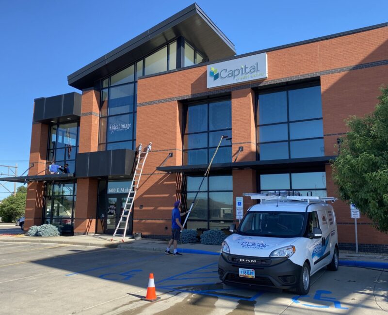 Crystal Clear Window Cleaners at Bank.